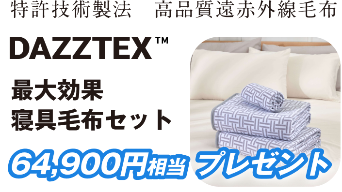 最大効果 寝具毛布セット64,900円相当 プレゼント